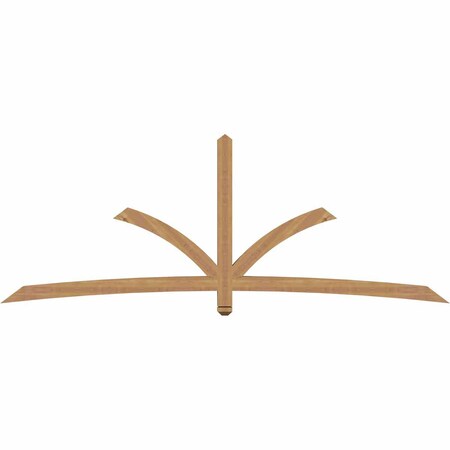 Ekena Millwork Davenport Timber Gable Bracket, Western Red Cedar, 108"W x 40"H x 3 1/2"D x 3 1/2"F, 9/12 Pitch GBW108X40X0404DAV00SWR